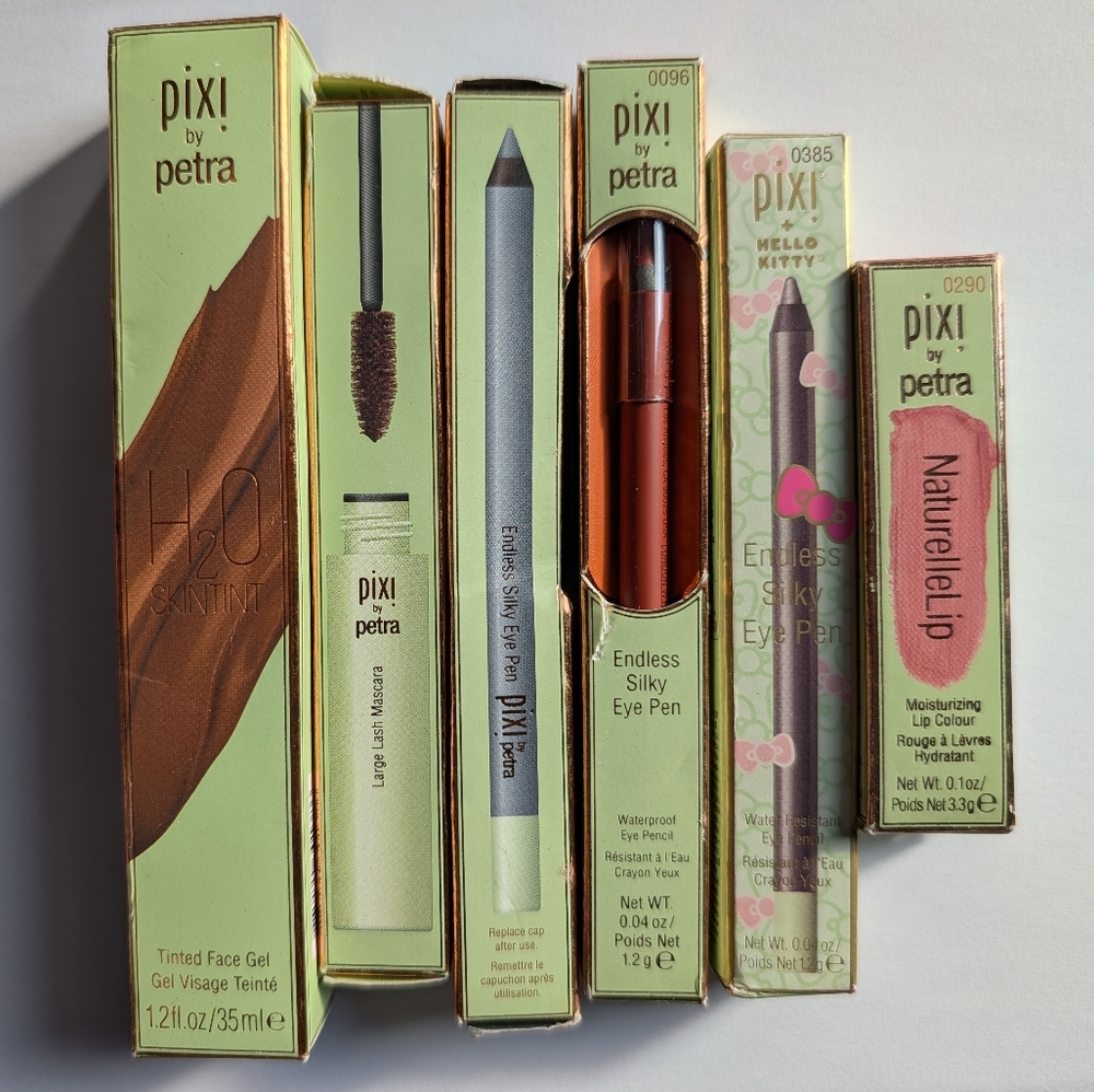 NEW Pixi Beauty 6pc Makeup Lot - H2O Skintint, Mascara & Liners Cruelty Free
